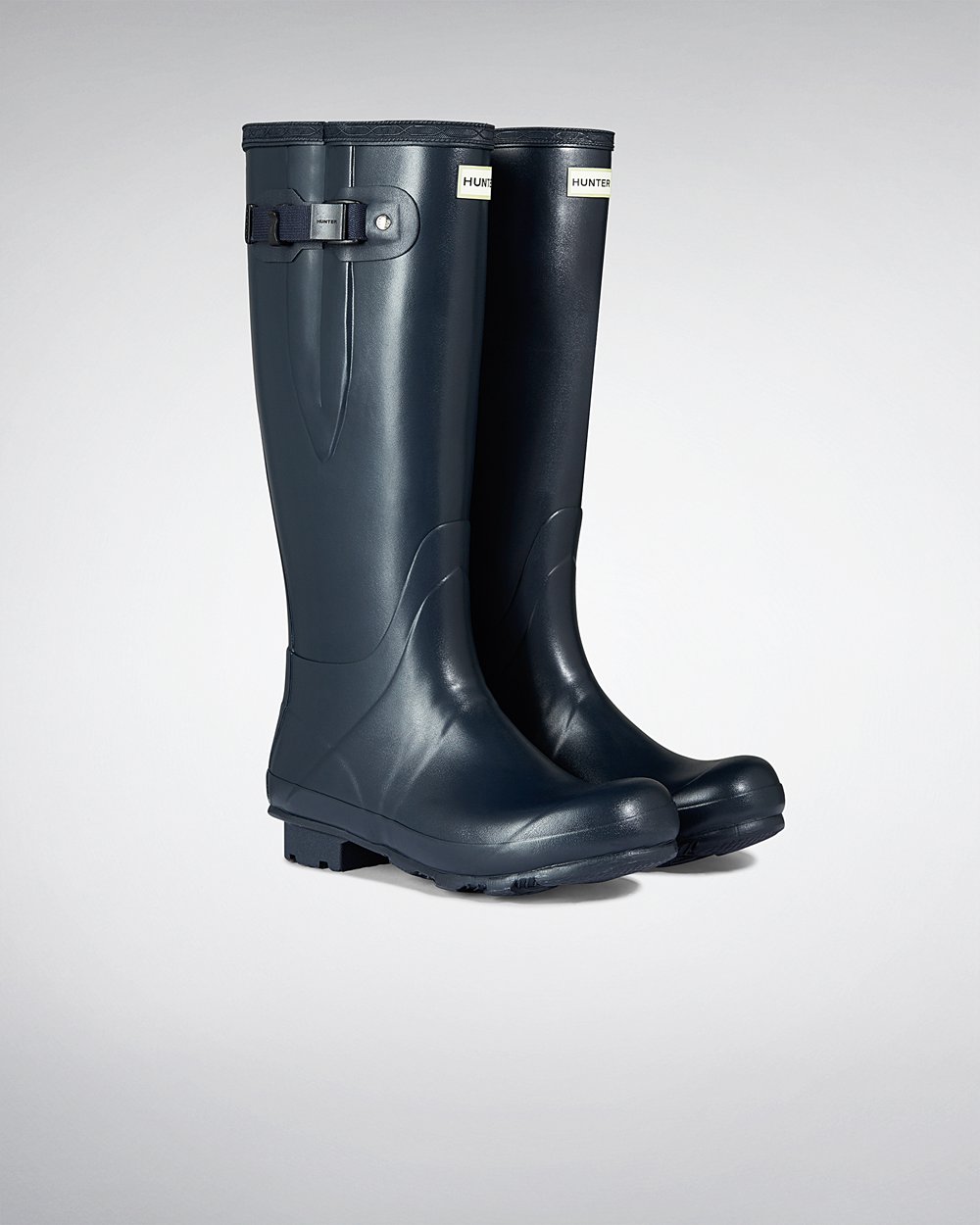 Galochas Altas Hunter Homem Azul Marinho - Norris Field Side Adjustable - 49FZIHMXJ